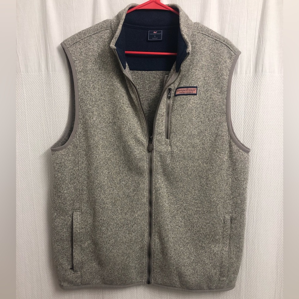 Vineyard Vines Gray Fleece Vest